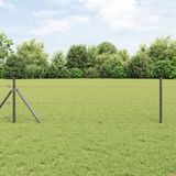 vidaXL Hexagon Hek 1.4 x 25 m PVC Grijs