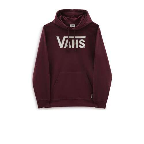 VANS VANS hoodie met logo donkerrood/wit