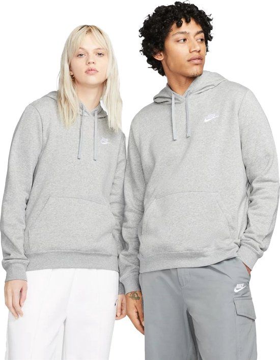 Nike Sportswear Club Fleece Pullover Hoodie - Grey - Men's - Size L