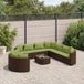 Maison Exclusive - Ensemble de meubles de jardin 10 pièces avec canapé et coussins, marron, en polyrotin