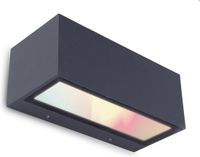 LUTEC Connect Gemini Wandlamp - LED - Smart - RGBW - Donkergrijs