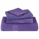 vidaXL - 6-delige Handdoekenset - FROGN - 360 g/m² - Paars