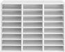 Vevor Organiseur de bureau en bois avec 24 compartiments, blanc, MDF