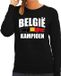 Bellatio Decorations Shoppartners Bv Belgie kampioen supporter sweater zwart EK/ WK voor dames - EK/ WK trui / outfit S