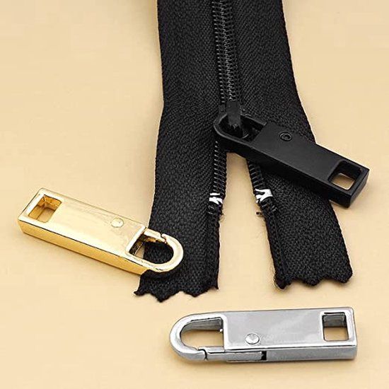 Jumada's Rits Lip - 5 stuks - Donker grijs / Antrasiet - 3cm Reparatie rits - Trekker