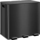 HOMCOM Pedaalemmer - RVS, Kunststof - 61,9L x 36,6B x 43,2H cm - Zwart