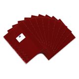 Oxford Heftenvelop A4, Bast, met etiket, rood, 10 stuks