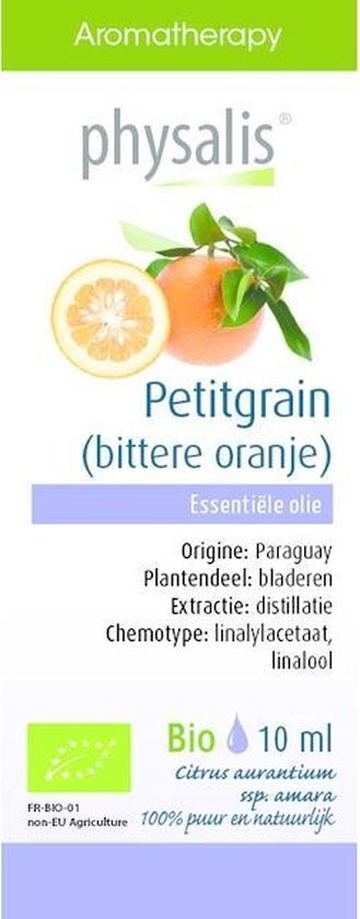 Physalis Aromatherapy Essenti&#235;le Oli&#235;n Petitgrain Olie