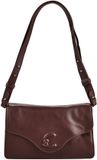 Coccinelle Leren schoudertas C-Me Softy Smooth Shoulder Bag Berry donkerpaars