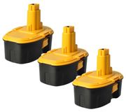 vhbw 3x batterie compatible avec Dewalt DW959, DW960B, DW959K-2, DW960, DW987, DW987KQ, DW938K, DW960K, DW960K-2, DW958 outil (4000 mAh, NiMH, 18 V)
