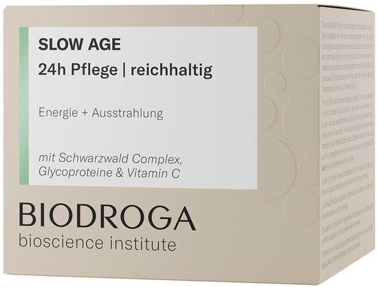 Biodroga Slow Age 24H Care Rich Nachtcrème - 50ml - Droge Huid