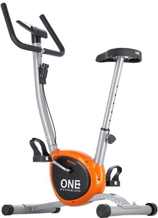 ONE FITNESS RW3011 - Hometrainer - Mechanische Weerstand - Zilver/Oranje