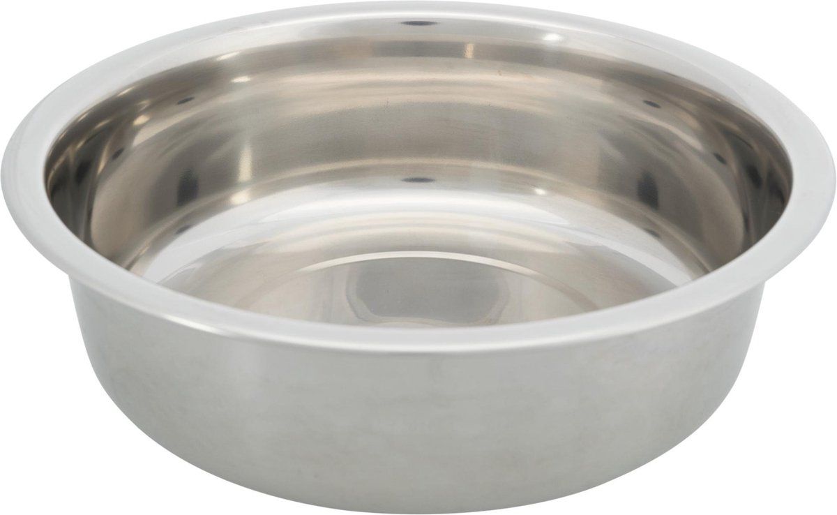 TRIXIE Voer / Waterbak RVS 25 cm 2,4 l (4 stuks)