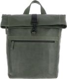 LEONHARD HEYDEN Leren laptop rugzak Den Haag Rucksack Rolltop 6758 Olive