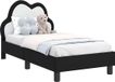 vidaXL Cadre de lit pour tout-petit avec tête de lit Noir 70 x 140 cm PU