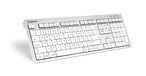 Logickeyboard SKB-CWMU-UK USB QWERTY Brits Engels Zilver, Wit