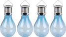 Sunnydays Solar sfeer hanglamp - 8x - tuin - lampenbol - blauw - kunststof - 15 cm