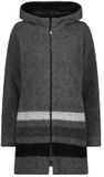 CMP Dames Parka met Vaste Capuchon - Antraciet Mel. - Wol/Polyester - Maat 40