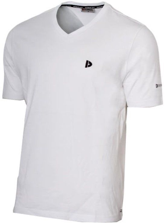 Donnay T-shirt Berno V-hals Heren Wit XL