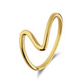 Lucardi Dames Zilveren goldplated ring golf