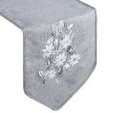 Eurofirany Table Runner, polyester, grijs, 33 x 140 x 6 cm