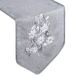 Eurofirany Table Runner, polyester, grijs, 33 x 140 x 6 cm
