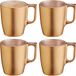 Luminarc Koffiemokken Monaco - 4 stuks - Goudkleurig - 250 ml