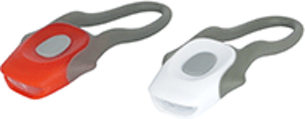 Dresco - Fietsverlichtingsset - Frog Lights - LED - Grijs