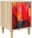 vidaXL Nachtkastje HEESCH Sonoma Eiken 36 x 33 x 50 cm Bewerkt hout
