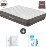 Bestway Luchtbed - 2-Persoons - 152 x 203 x 36 cm - Bruin - Inclusief Pomp