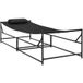 Transat de jardin 2 pcs noir acier enduit de poudre
