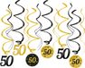 PD-Party 50 jaar Swirls - Verjaardag decoratie - 6 stuks