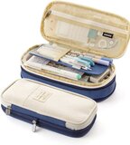 Lux - Etui - Pennenzak - Grote Etui - Blauw - Katoen - Rechthoekig