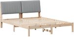 vidaXL Bedframe met hoofdeinde, bruin, 160 x 200 cm, massief grenenhout