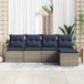 Maison Exclusive - Ensemble de canapé 5 pièces, gris [Matériau synthétique] : Rotin synthétique
