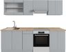 Vicco R-Line Keukenblok – 240 cm, WB Eik Grijs