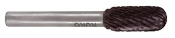RUKO Hardmetalen freesstift TiCN vorm C rolrond (WRC) diameter 12,0 mm L1 min 65 mm