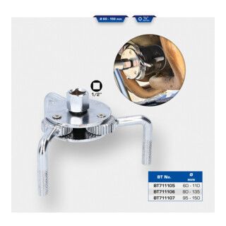 Brilliant Tools Oil Filter Wrench, 3-Arm, Ø 60 - 110 mm