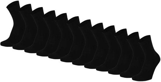 Morethansocks - Kindersokken - Unisex - Biologisch katoen - 4 Paar - Maat 23 t/m 26 - Zwart