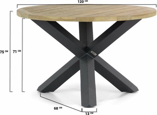 Lifestyle Garden Furniture Lifestyle Rockville dining tuintafel rond 120 cm