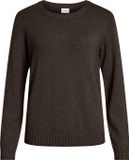 VILA VIRIL gebreide trui lange mouw ronde hals dames S bruin