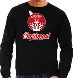Bellatio Decorations Shoppartners Bv Rendier Kerstbal sweater / Kerst trui Merry Christmas zwart voor heren L