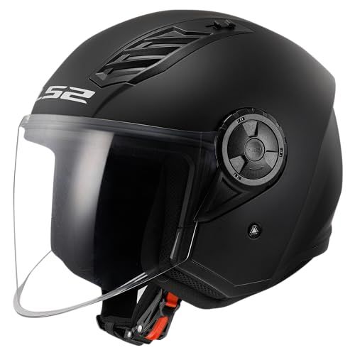 LS2 OF616 Airflow II Solid Mat Zwart Jethelm