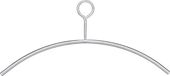 Intersteel Porte-manteau inox brossé œil fermé
