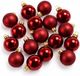 Decoris Kleine kerstballen - 54x st - donkerrood - D4 cm - glas - kerstversiering