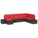 vidaXL - Tuinbank - Set - 8 - st - Bruin - poly - rattan