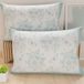 PETTI Artigiani Italiani - 1 paar kussenslopen 50 x 30 cm van microvezel, decoratief kussen voor slaapkamer, bank, woonkamer, set van 2 kussenslopen, kussensloop Botanic 03 lichtblauw, 100% Made in Italy