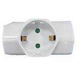 Zenitech - Schuko Drievoudige Stopcontact 16A - Wit