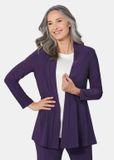 Goldner Jersey-lange jas Licht shirtjackje paars met stretch