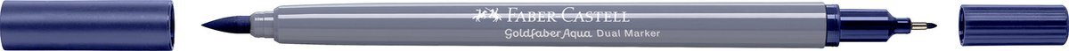 Faber-Castell - Duo aquarelmarker Goldfaber - indanthreen blauw 247 - brush / 0,4mm - FC-164647